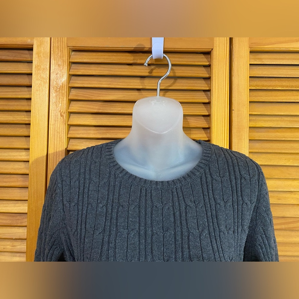 St. John’s Bay: Gray, cable-knit sweater - Picture 4 of 10